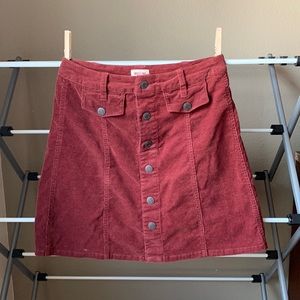 Maroon/ red Mossimo Supply Co. skirt. Corduroy.